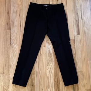 Black cropped trouser pants